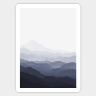 Abstract landscape looses mountains Sticker